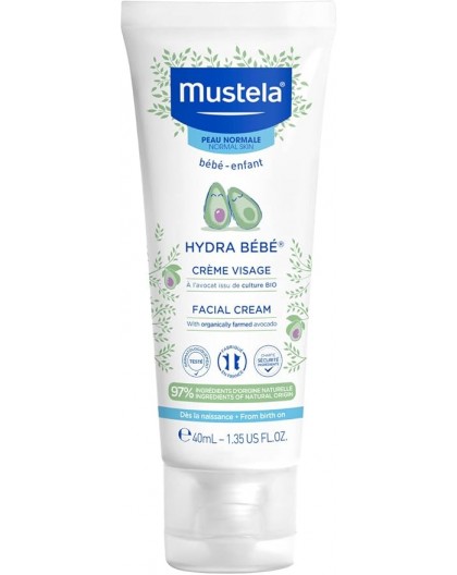 Mustela Hydra Bebe Facial Cream from Birth On, 40 ml