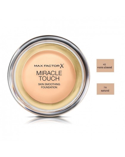Max Factor Miracle Touch Skin Smoothing Foundation 3 x 45 Warm Almond