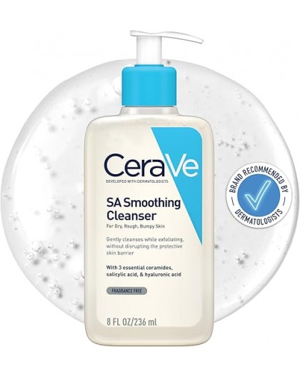 CeraVe SA Smoothing Cleanser with Salicylic Acid for Dry, Rough&Bumpy Skin 236ml