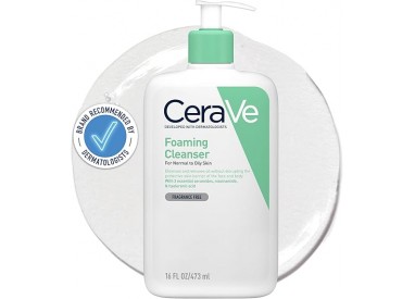 CeraVe Foaming Cleanser for Normal to Oily Skin with Niacinamide and Ceramides 473ml